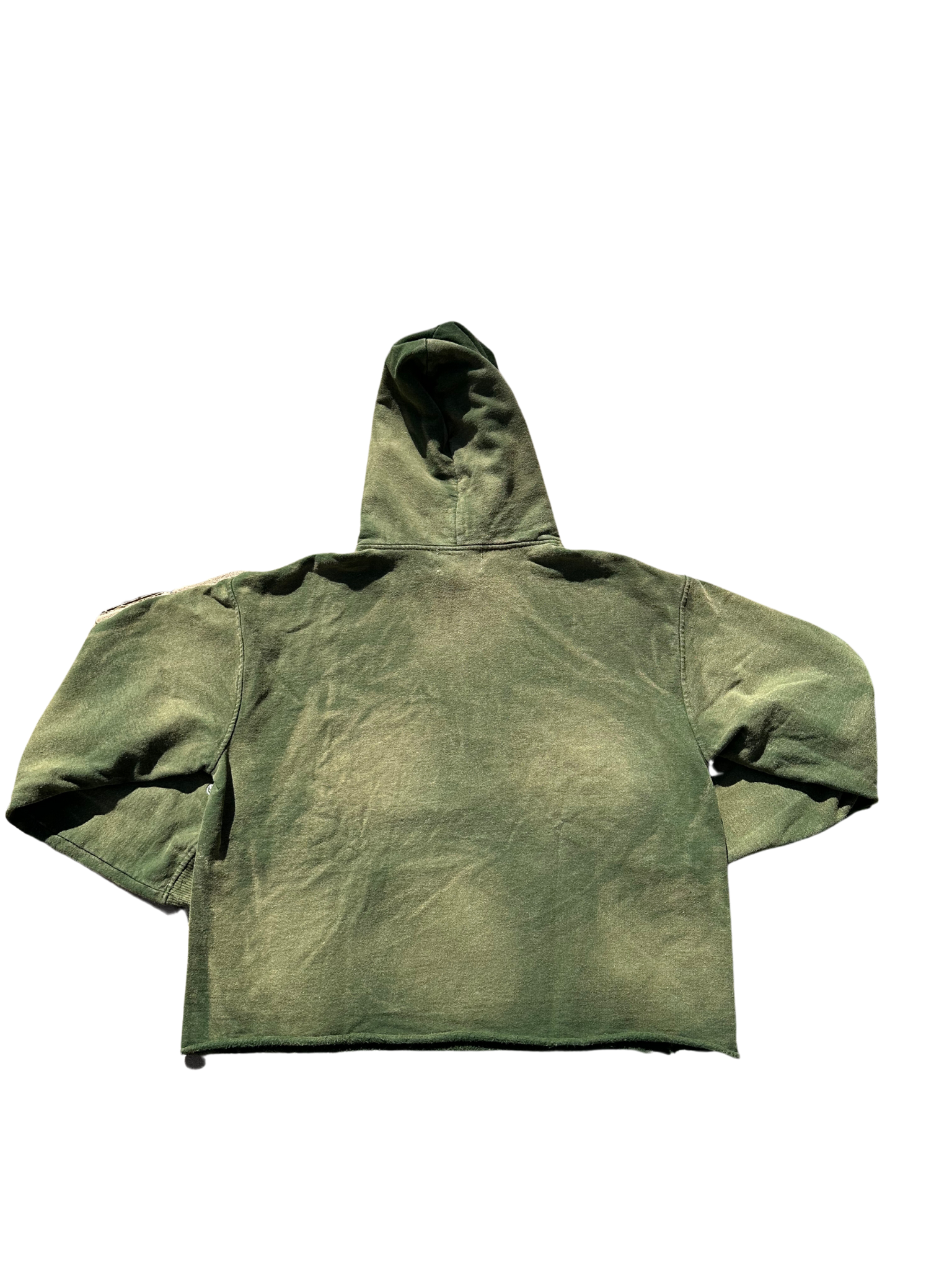 Moss Green Sun Faded Stone Washed Hoodie (NEW)