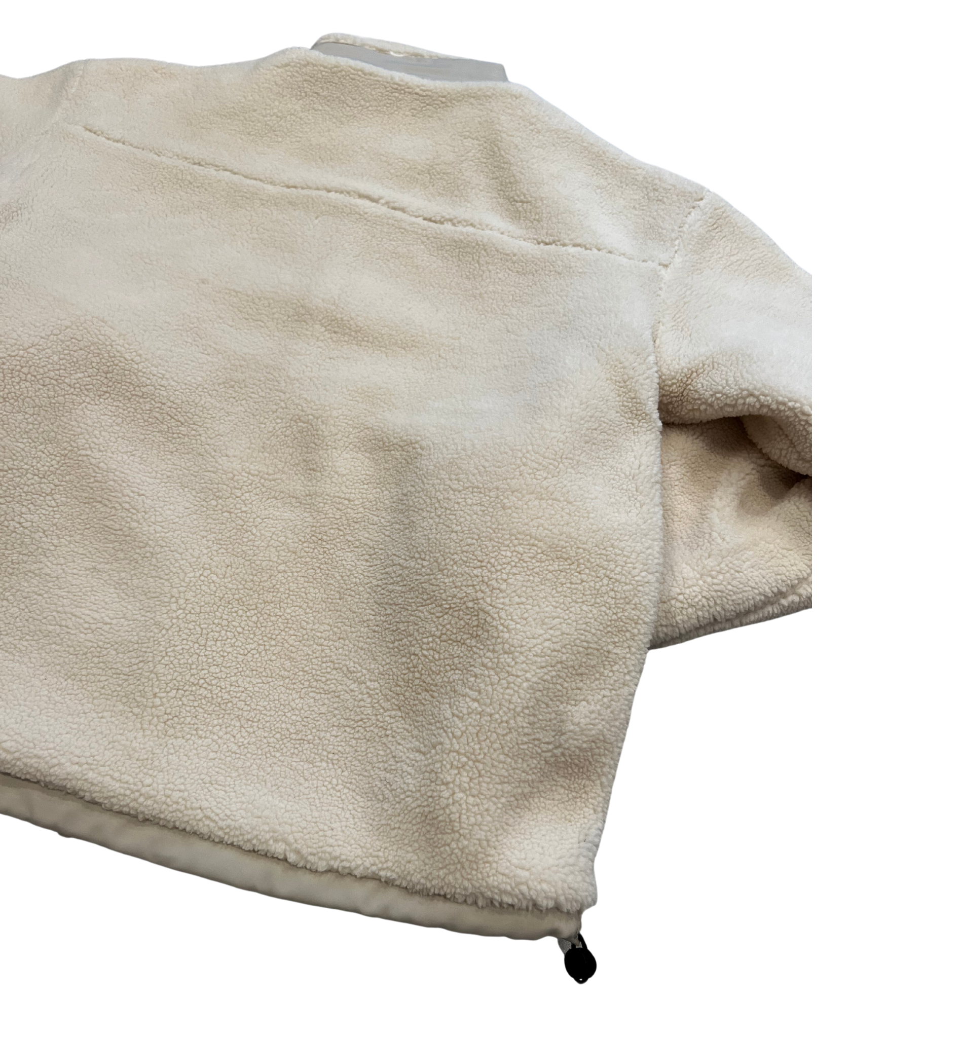 Beige Cream Sherpa Zip Up Jacket