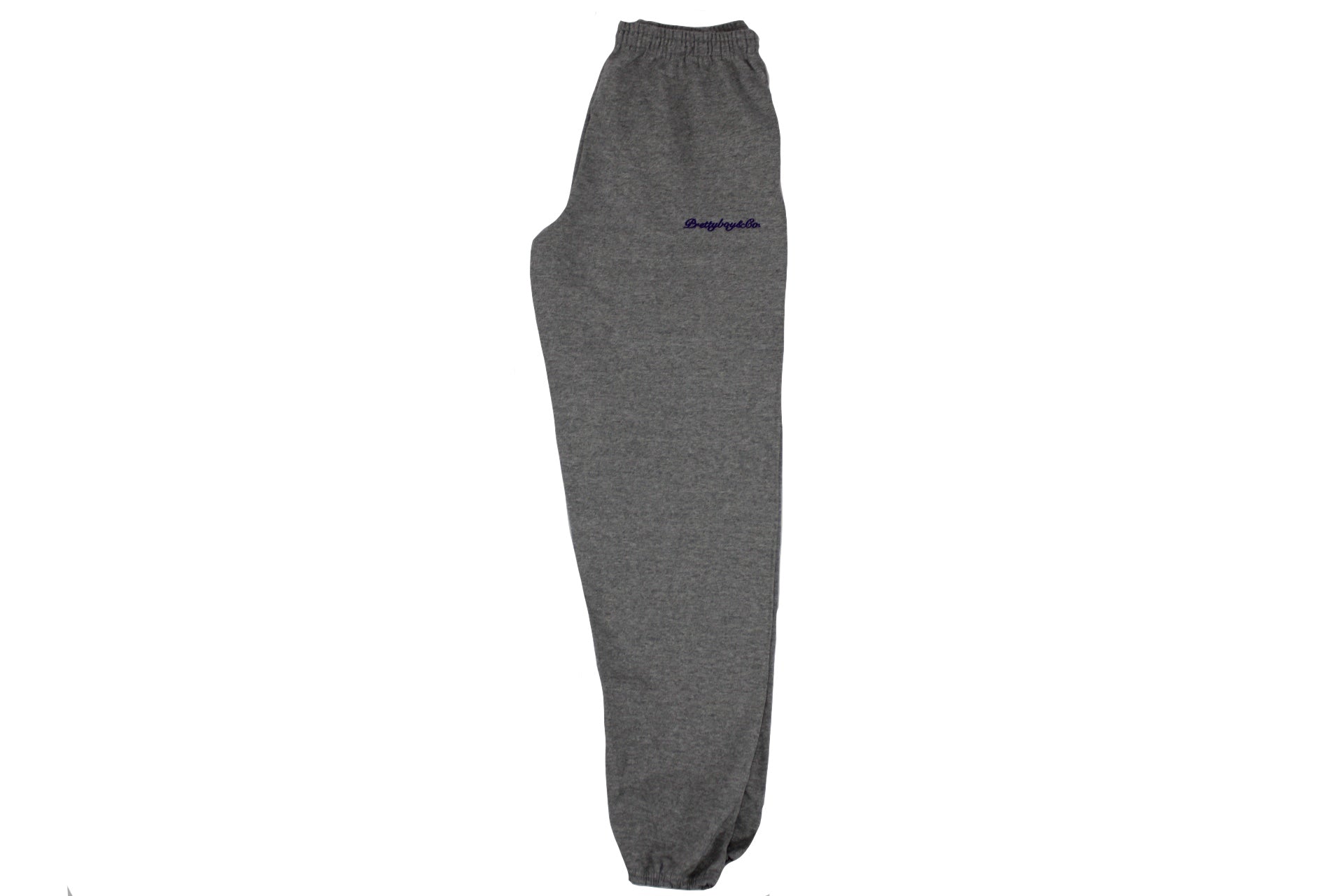 Heather Grey Embroidered Sweatpants