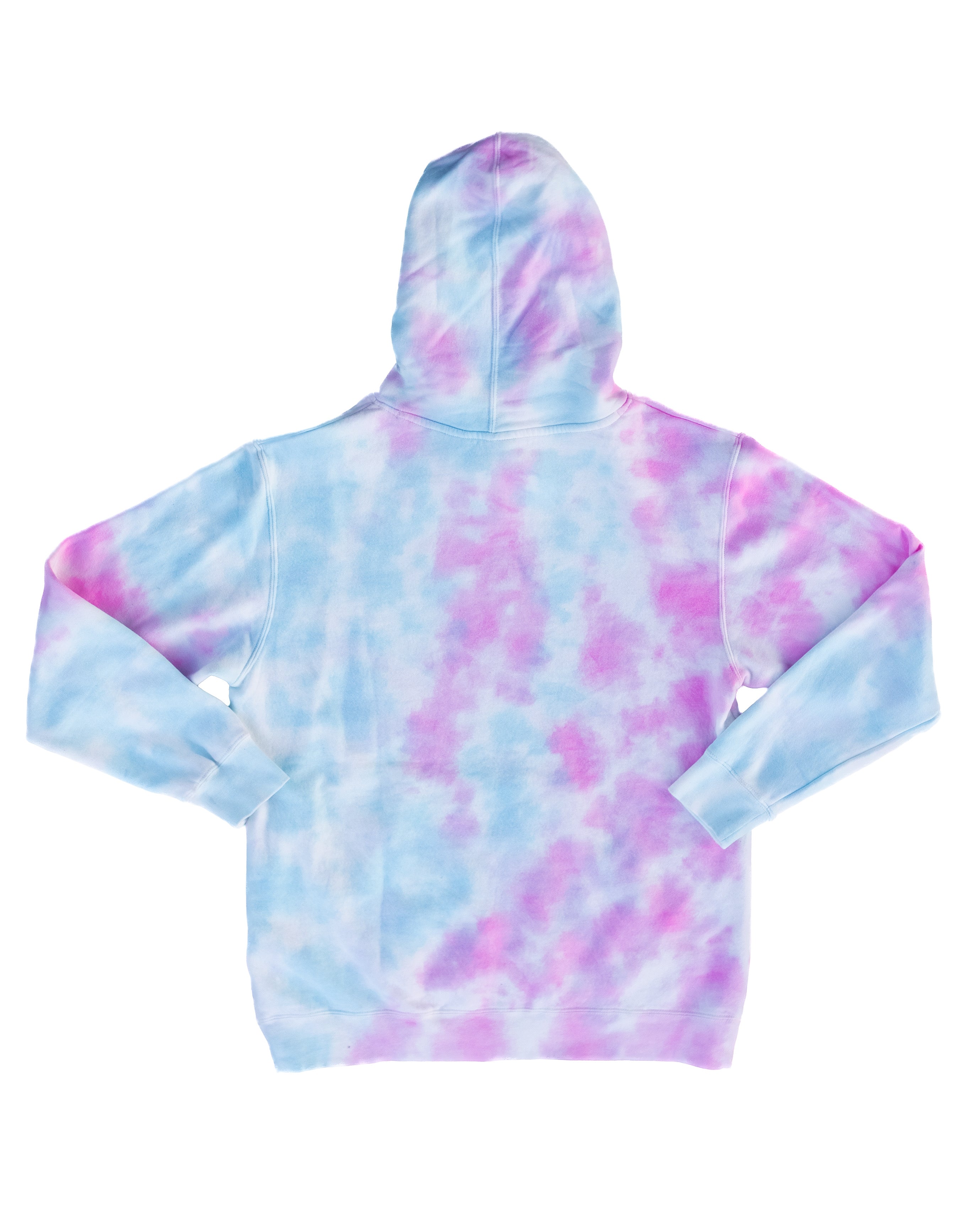 Apparel Pink And Blue Tie Dye Hoodie Cotton Candy Tie Dye Block