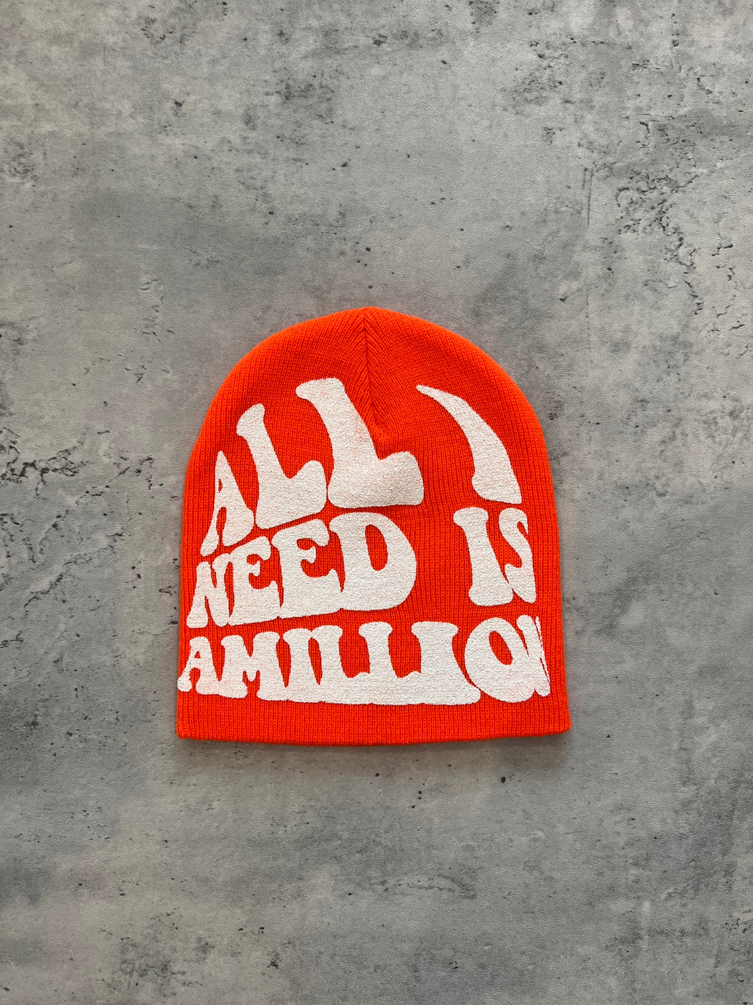 Orange "A Milli" Logo Beanie (QUICK STRIKE)